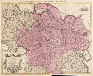 Mapa de Tartaria (Asia Central, Siberia, Turquestán, Mongolia y Manchuria) (grabado)
