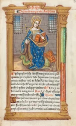 Libro de Horas Impreso (Uso de Roma): fol. 110r, Santa Margarita
