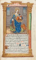 Libro de Horas Impreso (Uso de Roma): fol. 110r, Santa Margarita