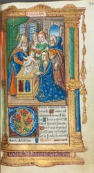 Libro de Horas Impreso (Uso de Roma): fol. 40r, Presentación en el Templo
