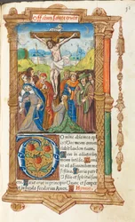 Libro de Horas Impreso (Uso de Roma): fol. 55r, La Crucifixión