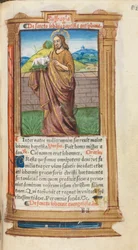Libro de Horas Impreso (Uso de Roma): fol. 98r, San Juan Bautista