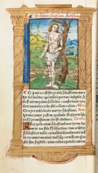 Libro de Horas impreso Uso de Roma: fol. 102v, San Sebastián, 1510