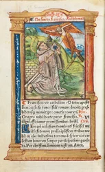 Libro de Horas Impreso Uso de Roma: fol. 106v, San Francisco de Asís, 1510