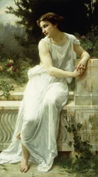 Chica de Pompeya en un jardín