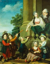 Un retrato de grupo de la familia Perceval