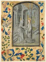 Hoja de un Libro de Horas: Anunciación a los pastores, c. 1470-1480