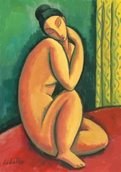 Desnudo de Modigliani, 2010 (gouache sobre papel)