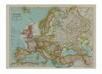 Mapa de Europa, c1910