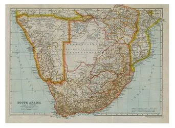 Mapa del sur de África, c1910