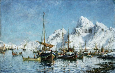 Desde el puerto de Solvaer (óleo sobre lienzo)