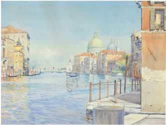 El Gran Canal, Venecia, con la Santa Maria della Salute