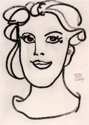 Retrato de una mujer minimalista