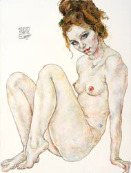 Desnudo sentado, Cerca y lejos