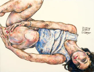 Desnudo reclinado, Hermoso tiempo