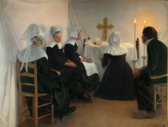 La casa del luto (pintura sobre lienzo)