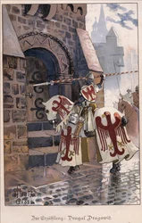 Dragowit - Dragovit ( 8eme siecle) roi des Veletes ( Welatabes ou Wiltses) par Closs, Gustav Adolf (1864-1938)