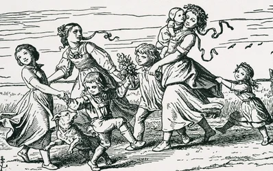 Ilustración de "Hochland" de Paul Hakenholz (grabado)