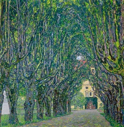 Avenida en el parque del Castillo de Kammer, 1912