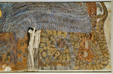 Beethovenfrieze, personificación de la pena carcomida