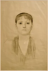 Retrato de una niña de frente