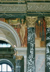 Fresco en el Kunsthistorisches Museum de Viena, Arte egipcio, detalle c.1891 (fresco)