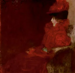 Klimt - DAME IM FAUTEUIL (MUJER EN SILLÓN), 1897-98