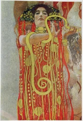 Medicina, parte del fresco del techo de la Universidad de Viena