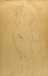 Madre e hija (lápiz sobre papel)