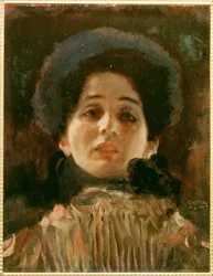 Retrato en rostro de mujer