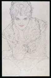Retrato con la Mano Derecha en la Barbilla, c.1917-18