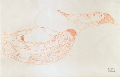 Semi-desnudo reclinado (masturbándose), 1912-13