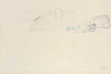 Medio desnudo reclinado a la derecha, c.1914-15