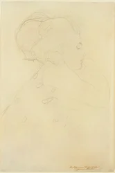 Estudio para "La novia", c.1917-18 (lápiz sobre papel)