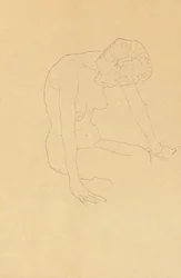 Estudio de un desnudo femenino, c.1908-1909