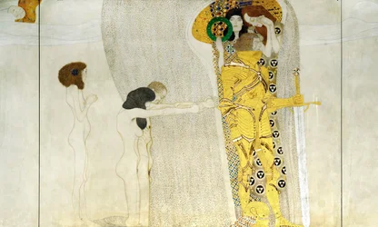 El friso de Beethoven, detalle: caballero con armadura brillante, 1902