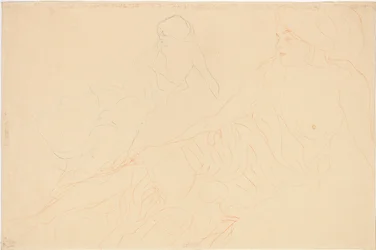 Dos estudios de una mujer reclinada, 1913