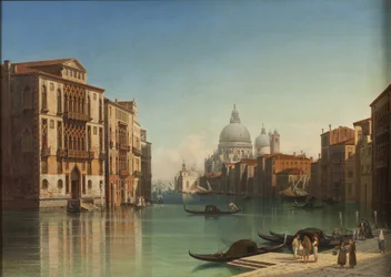 Vista del Gran Canal en Venecia, 1860