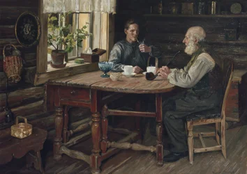Descanso de café (descanso) 1900 (óleo sobre lienzo)