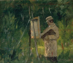 Pintor junto al caballete