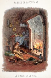 Fábulas de La Fontaine: El mono y el gato, según Gustave Doré