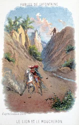 Fábulas de La Fontaine: El león y el mosquito, según Gustave Doré