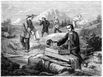 Mineros chinos, California, siglo XIX