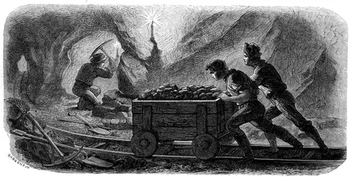 Minería de cuarzo, California, 1859