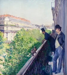 Balcón, bulevar Haussmann, hacia 1880 (óleo sobre lienzo)