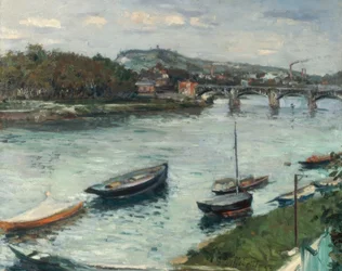 La orilla y el puente de Argenteuil