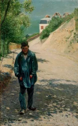 Padre Magloire en la carretera entre Saint-Clair y Étretat