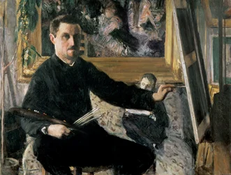 Autorretrato con caballete, c.1879