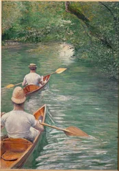 Las canoas (óleo sobre lienzo)