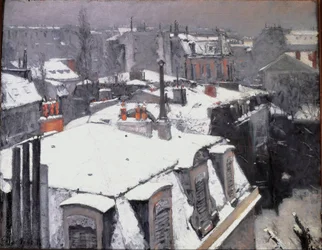 Vista de tejados (Efecto de nieve)